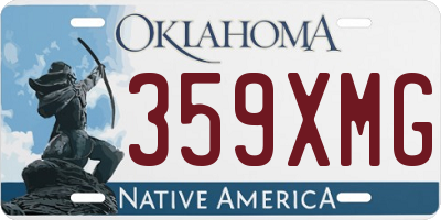 OK license plate 359XMG