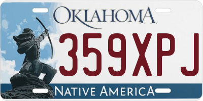 OK license plate 359XPJ