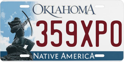 OK license plate 359XPO