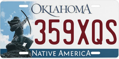 OK license plate 359XQS