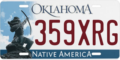 OK license plate 359XRG