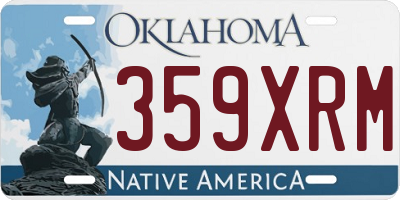 OK license plate 359XRM