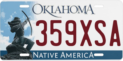 OK license plate 359XSA