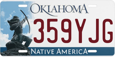 OK license plate 359YJG