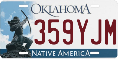 OK license plate 359YJM