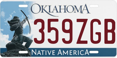 OK license plate 359ZGB