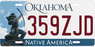 OK license plate 359ZJD