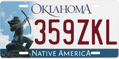 OK license plate 359ZKL