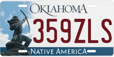 OK license plate 359ZLS