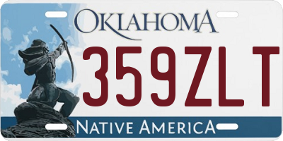 OK license plate 359ZLT