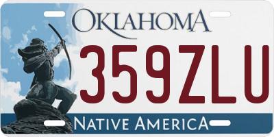 OK license plate 359ZLU
