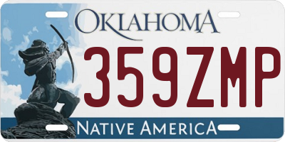OK license plate 359ZMP