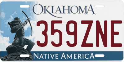OK license plate 359ZNE