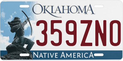 OK license plate 359ZNO