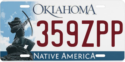 OK license plate 359ZPP