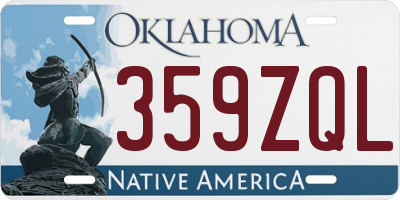 OK license plate 359ZQL