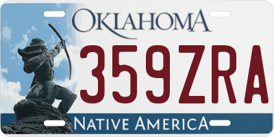 OK license plate 359ZRA