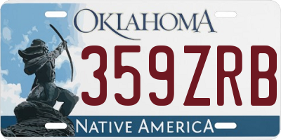 OK license plate 359ZRB