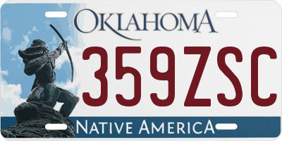 OK license plate 359ZSC