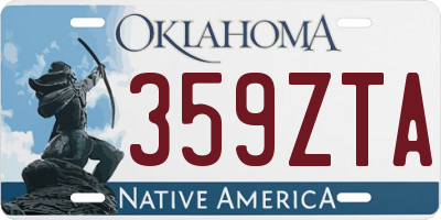 OK license plate 359ZTA