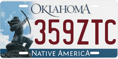 OK license plate 359ZTC