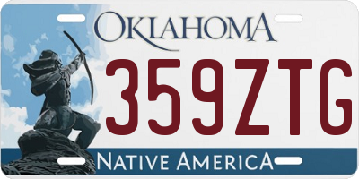 OK license plate 359ZTG