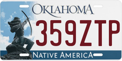 OK license plate 359ZTP