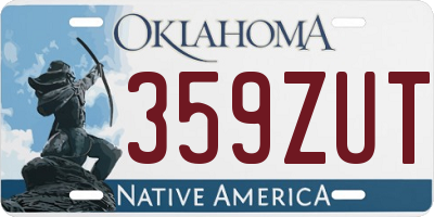 OK license plate 359ZUT