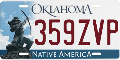 OK license plate 359ZVP
