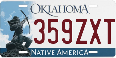 OK license plate 359ZXT