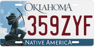 OK license plate 359ZYF