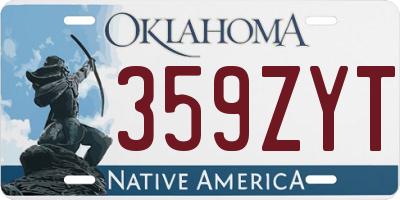 OK license plate 359ZYT