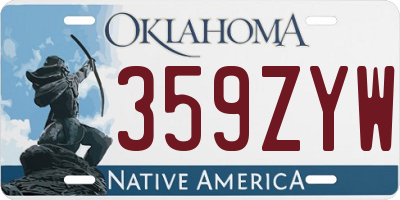 OK license plate 359ZYW