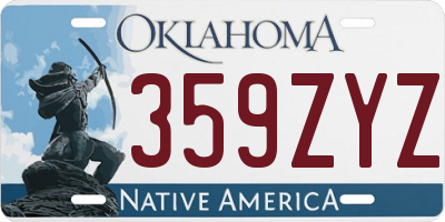 OK license plate 359ZYZ