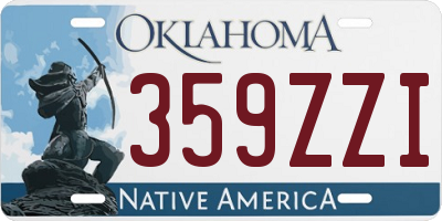 OK license plate 359ZZI