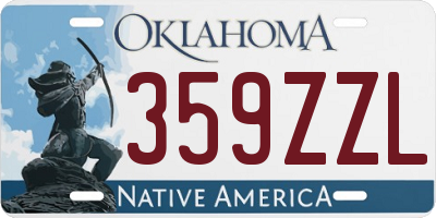 OK license plate 359ZZL