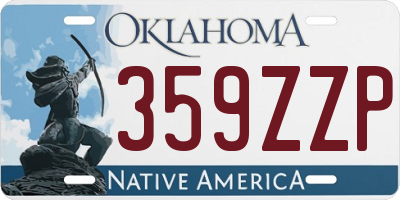 OK license plate 359ZZP