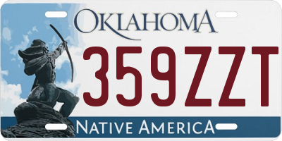 OK license plate 359ZZT