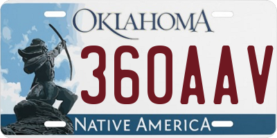 OK license plate 360AAV