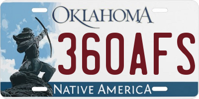 OK license plate 360AFS