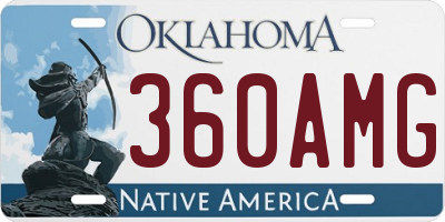 OK license plate 360AMG