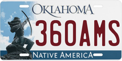 OK license plate 360AMS
