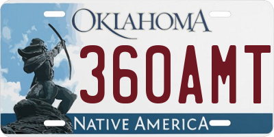 OK license plate 360AMT