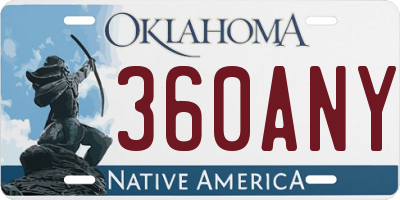 OK license plate 360ANY