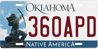 OK license plate 360APD