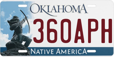 OK license plate 360APH