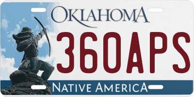OK license plate 360APS