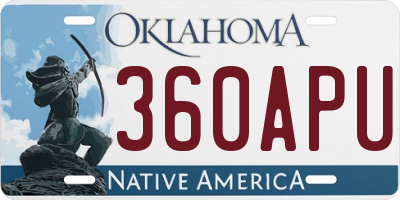 OK license plate 360APU