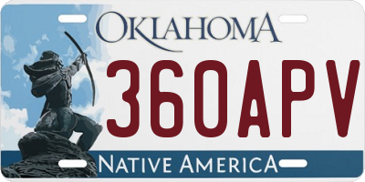 OK license plate 360APV