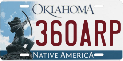 OK license plate 360ARP